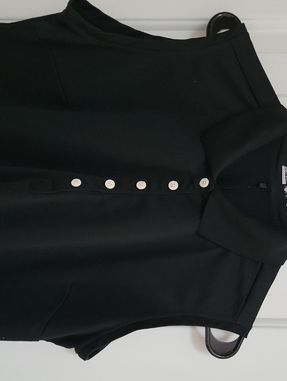 Nike GOLF Black Sleeveless Polo Tank with Button Placket - Picture 3 of 5